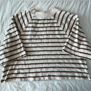 Universal thread striped mock-neck top, xxl
